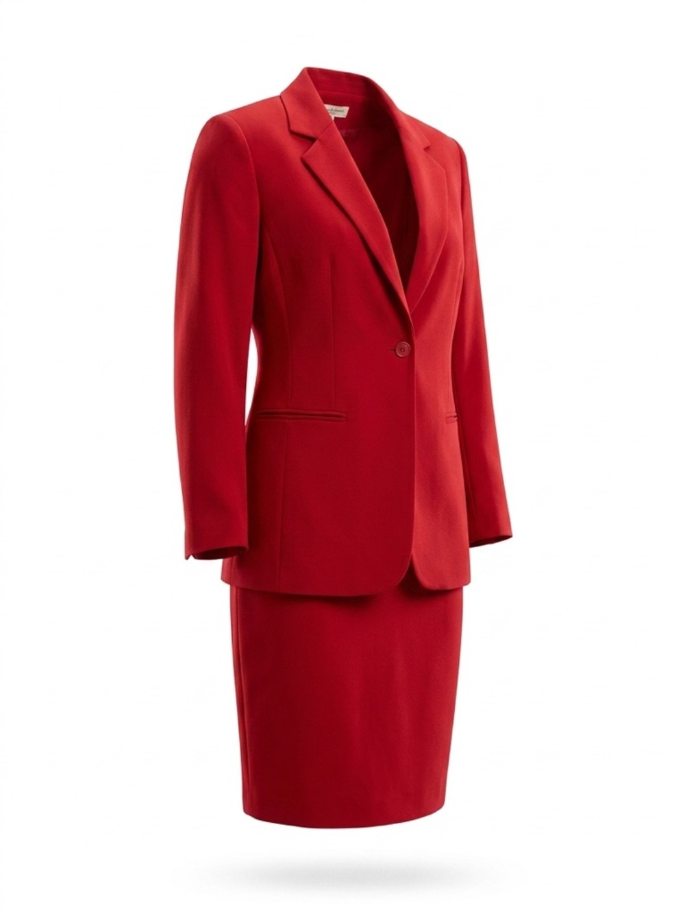 Amanda Smith Red Women's Blazer and Pencil Skirt Set
